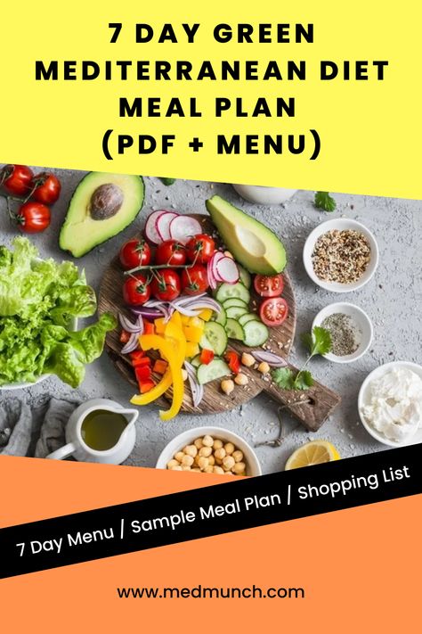 Mediterranean Diet Meal Planning, Mediterranean Diet Weekly Meal Plan, Green Mediterranean Diet Recipes, Mediterranean Diet For Beginners Meal Plan, Medditeranean Diet Plan, Green Mediterranean Diet, Mediterranean Diet Menu Plan, Medditeranean Diet, Mediterranean Diet Menu