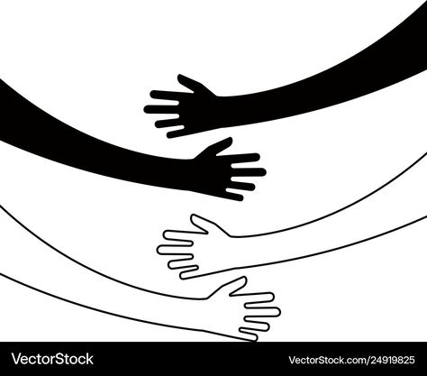 Embrace Illustration, Hug Hands, Hands Hugging, Arms Drawing, Hands Vector, Hug Illustration, Friendship Relationship, Arm Drawing, Love And Friendship