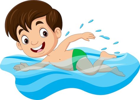 Kawaii, Swimming Cartoon, Swimming Pictures, Mosaic Crosses, Cartoon Boy, Boys Playing, Boys Swim, Art Drawings For Kids, Cartoon Clip Art