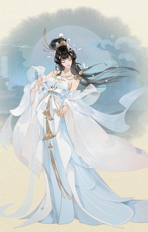 Hanfu Art, Art Nouveau Flowers, Chinese Art Painting, Dragon Ball Image, Anime Warrior, Goddess Art, Character Poses, God Art, Drawing Clothes