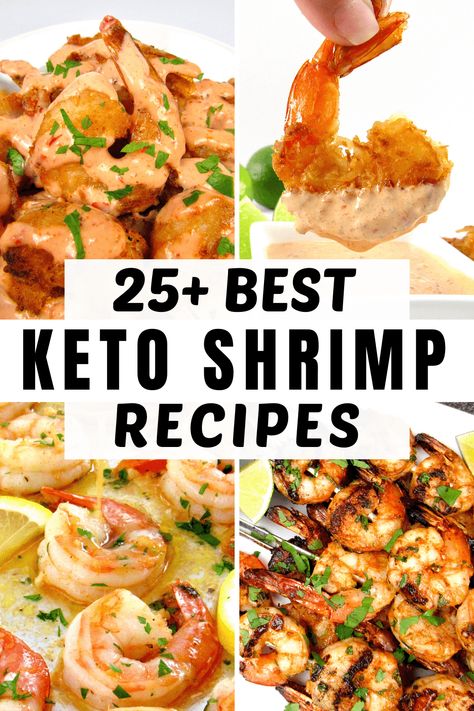 25+ Best Keto Shrimp Recipes Over 25 delicious shrimp recipes that are low in carbs, but not short on flavor. They make the perfect quick and easy Keto weeknight meal! #ketoshrimprecipes #lowcarbshrimprecipes #ketoshrimpdinners #ketoshrimpmeals Shrimp Recipes Healthy Low Carb, Shrimp Dishes Recipes, Shrimp Meals, Low Carb Shrimp Recipes, Keto Shrimp Recipes, Keto Shrimp, Shrimp Recipes Healthy, Prawn Recipes, Simple Keto