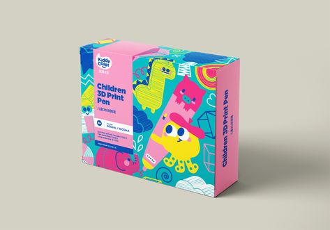 Packaging Design projects | Photos, videos, logos, illustrations and branding on Behance Kids Package Design, Kids Graphic Design, Kids Packaging, Kids Package, Wooden Objects, Toy Packaging, Desain Editorial, Sticker Packs, Box Packaging Design