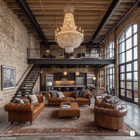 Industrial Luxe Interior Design Trends for Contemporary Homes • 333+ Images • [ArtFacade] Urban Rustic Interior Design, Modern Industrial Loft Design, Bright Industrial Interior, Modern Industrial House Design, Loft Style Interior Design, Industrial Modern Decor, Contemporary Interior Design Style, Interior Design Loft Style, Modern Industrial House