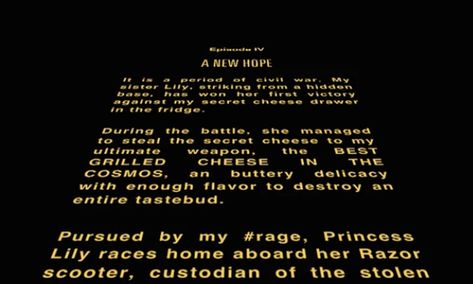 How To Make 'Star Wars' Opening Credits With Your Own Words On Them Star Wars Credits, Star Wars Opening, Star Wars Font, Movie Credits, Dynamic Typography, Movie Intro, Geek House, Kinetic Typography, Yoda Star Wars