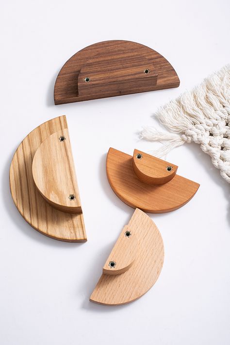 Wooden Handles Cabinet Semicircle | Modern Kitchen Furniture Handles - Shape Wooden - Aliexpress Wooden Handles Wardrobe, Wooden Cabinet Hardware, Wooden Handles Door, Half Moon Cabinet, Moon Cabinet, Wood Door Handle, Modern Kitchen Furniture, Garage Wall Storage, Wood Cabinet Knobs