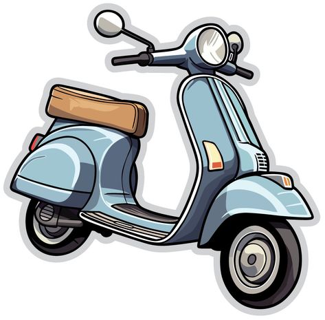 #vespa #sticker Vespa Doodle, Vespa Tattoo, Vespa Sticker, Paris Stickers, Vespa Illustration, Shrinky Dink Crafts, Ios Emoji, Vespa Retro, Travel Journal Scrapbook