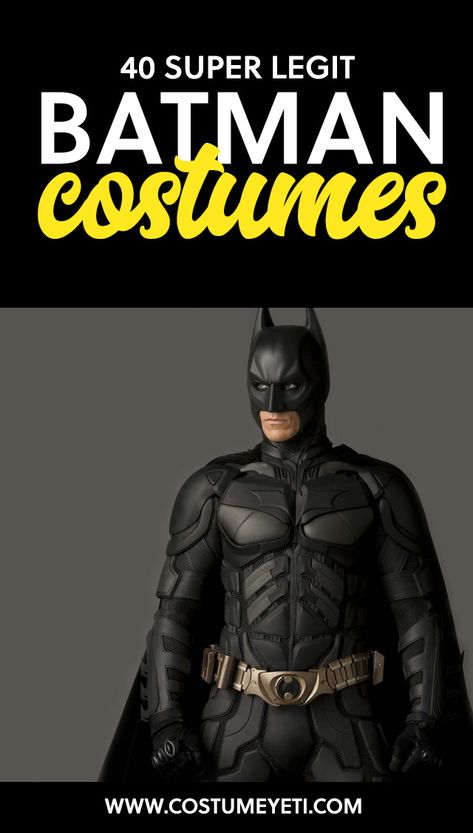 “Holy cool costumes, Batman!!!” But seriously, if you are looking for a Batman costume, make sure to read this first. Mens Batman Costume, Batman Cosplay Costume, Batman Costume Diy, Real Batman, Batman Diy, Batman Halloween, Batman Costumes, Batman Suit, Batman Inspired