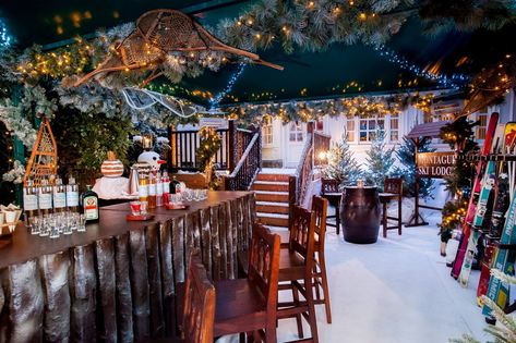 Ski Lodge Bar, Lodge Chic, Ski Lodge Christmas, Ski Lodge Party, Apres Ski Bar, Lodge Bar, Apre Ski, Lodge Christmas, Ski Bar