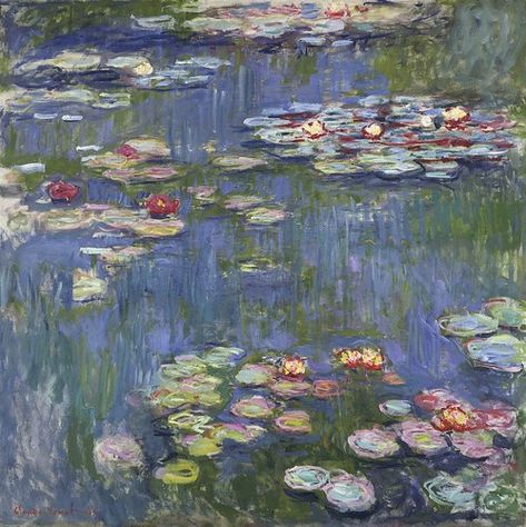 Nymphéas (C Monet - W 1800) | Huile sur toile, 200 x 200 cm,… | Flickr Water Lilies Painting, Claude Monet Water Lilies, Claude Monet Paintings, Monet Water Lilies, Monet Art, Monet Paintings, Stretched Canvas Wall Art, Fine Art Landscape, Impressionist Paintings