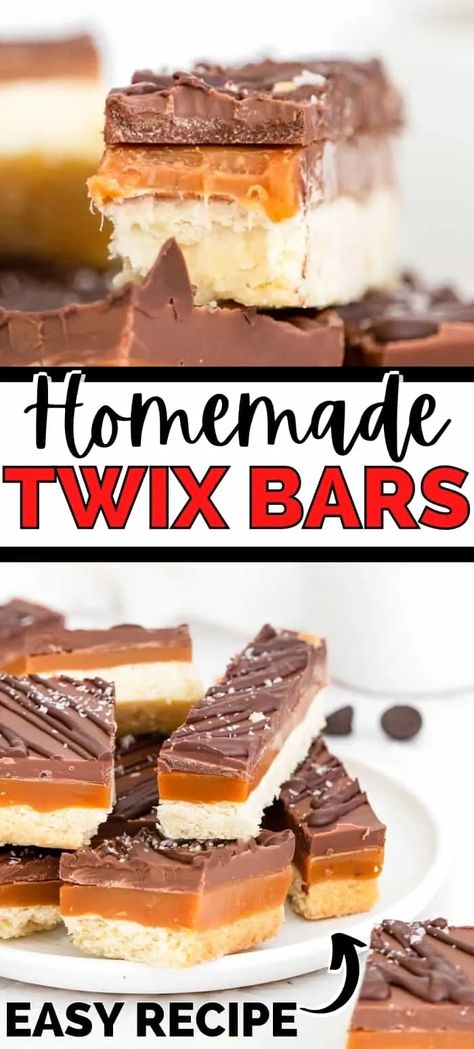 Caramel Dessert Bars, Princess Desserts, Twix Bars Recipe, Homemade Twix Bars Recipe, Snickers Pie, Homemade Caramel Recipes, Millionaire Bars, Chocolate Ganache Topping, Homemade Twix Bars