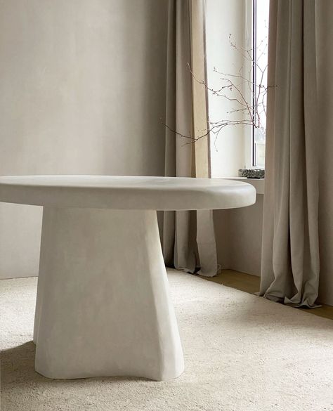 DEGLAN⁠, Pebble Dining Table 1, 2022 ⁠ Wood, lime plaster ⁠ H. 200 x W. 90 x D. 75cm ⁠ ⁠ Crafted with meticulous attention to detail, DEGLAN’s pieces begin with a sturdy wooden base as the foundation. Incorporating elements of wood and lime plaster, they push the boundaries of conventional design, resulting in a collection that is as visually stunning as it is innovative.⁠ ⁠ For information on this piece and commissioning works from DEGLAN Studios DM or email the gallery: info@charlesburnand.... Plaster Table, Conventional Design, Lime Plaster, Wooden Base, The Gallery, Boundaries, Foundation, Dining Table, Wood