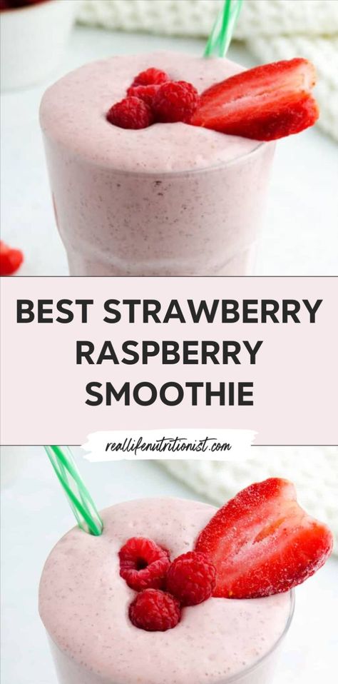 Start your day with this strawberry raspberry smoothie recipe that’s both healthy and delicious. Learn how to make a strawberry and raspberry smoothie with protein powder and Greek yogurt for a high fiber breakfast smoothie. This berry protein smoothie combines the best of both fruits, creating a raspberry smoothie with yogurt that’s perfect as a protein smoothie with Greek yogurt. Enjoy a raspberry Greek yogurt smoothie that’s packed with nutrients! Raspberry Smoothie Healthy, Smoothie With Protein Powder, Yogurt Protein Smoothie, Strawberry Yogurt Drink, Smoothie With Protein, Smoothie With Greek Yogurt, Greek Yogurt Smoothie Recipes, Balanced Snacks, Smoothie With Yogurt