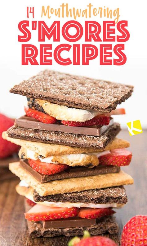 S’mores Variations, Fancy Smores Ideas, S'mores Recipes, Smores Ideas Campfire, S’mores Ideas, S’mores Recipes, Smores Recipes Ideas, Smores Variations, Smores Recipes