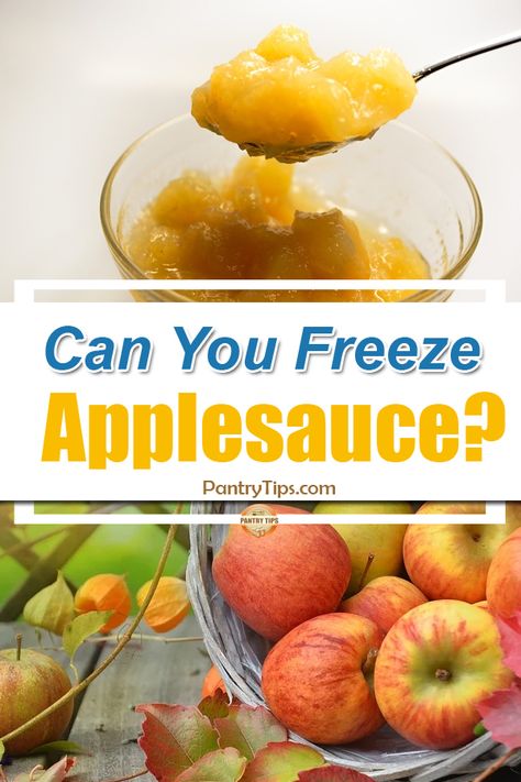 How To Freeze Applesauce, Freezing Applesauce Recipes, Freezing Pears, Frozen Applesauce, Freezing Applesauce, Freezer Applesauce, Can You Freeze Apples, Chunky Applesauce Recipe, How To Store Apples