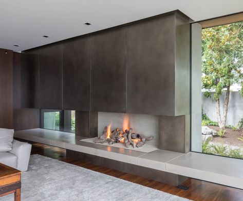 Lake Washington Residence | RESIDENTIAL WORK Lake Washington, Custom Fireplace, Fireplace Hearth, Fireplace Surrounds, Architectural Elements, Architects, Washington, Fireplace, Lake