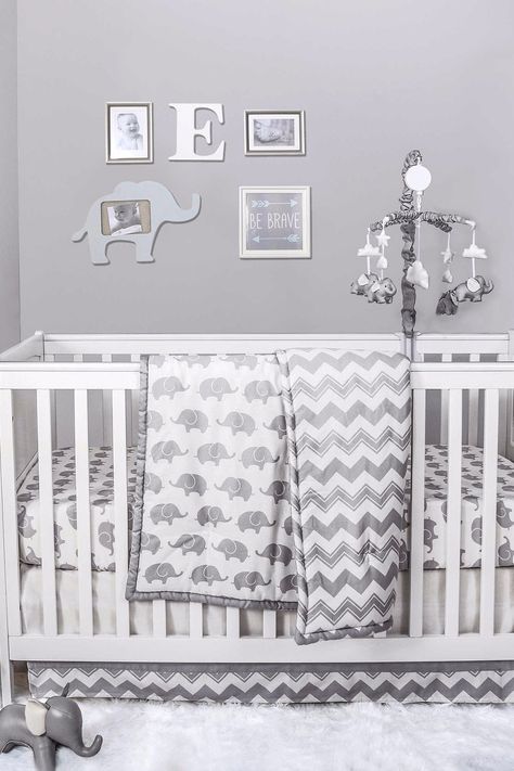 50 Adorable Decor Items For an Elephant-Themed Nursery Baby Elephant Nursery, Elephant Themed Nursery, Neutral Crib, Baby Room Themes, Toddler Room Decor, Baby Boy Room Nursery, Elephant Theme, Nursery Baby Room, Elephant Nursery