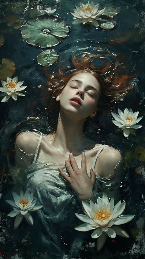 Figurative Kunst, 사진 촬영 포즈, Female Art Painting, Creative Painting, Dreamy Art, Surreal Art, Art Reference Photos, Art Reference Poses, In Water