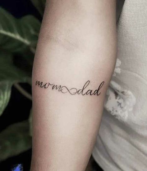 Tattoo Design For Parents, Parents Related Tattoo, Tattoo Ideas About Parents, Parents In Heaven Tattoo, Father And Mother Tattoo Ideas, Meaningful Parent Tattoos, Tattoo Mother And Father, Love Mom And Dad Tattoo, Tattoo Honoring Parents