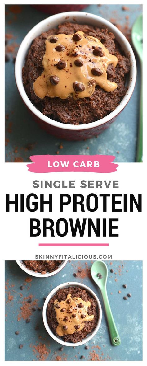 Microwave Brownie Recipe, Mug Cake Low Carb, Microwave Brownie, Low Calorie Low Carb, Protein Brownie, Low Calorie Protein, Protein Mug Cakes, Protein Baking, Counting Macros