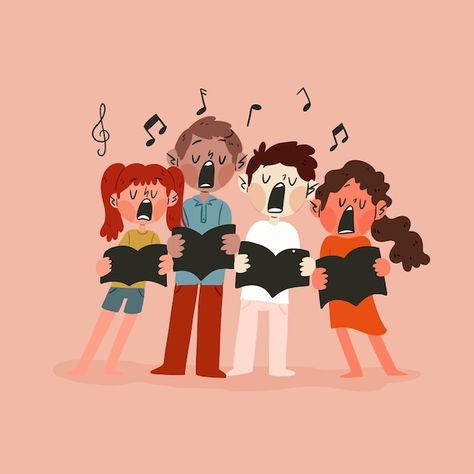 Children holding books and singing in ch... | Free Vector #Freepik #freevector #school #people #book #children Birches Painting, Kids Singing, Choral Music, Gospel Choir, Kids Music, Music Illustration, Photographer Inspiration, Childrens Music, Preschool Songs