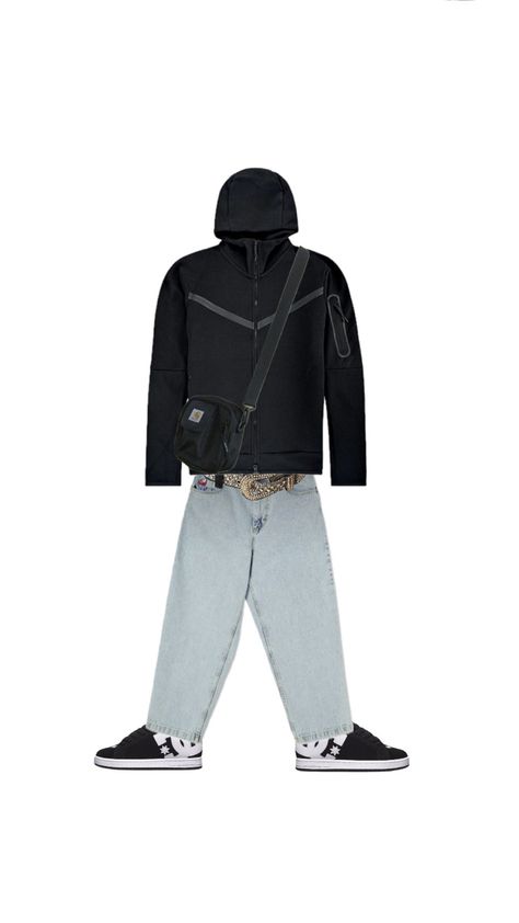 hoodie: nike tech fleecee. jeans: polar big boy. shoes: dc court graffik. bag: carchartt wip. belt: any y2k Nike Tech With Jeans, Dc Court Graffik, Big Boy Jeans, Boy Jeans Outfit, Outfit For Autumn, Nike Tech, Tech Fleece, Dc Shoes, Boy Shoes