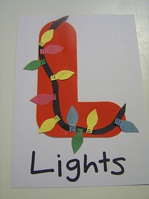 Little Family Fun: L is for LIGHTS Letter L Art For Toddlers, Lower Case E Craft, L Is For Lights Preschool, L Is For, Letter L Crafts, Preschool Letter Crafts, Prek Crafts, Alphabet Crafts Preschool, Door Tag