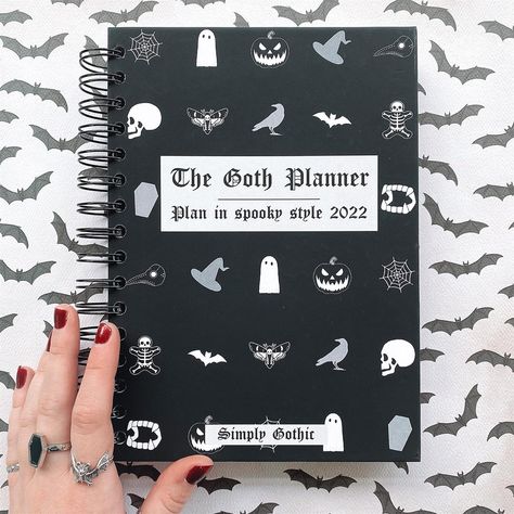 Gothic Office Supplies, Goth Office Supplies, Gothic School Supplies, Goth Calendar, Goth School Supplies, Goth Stationary, Spooky Stationery, Gothic Stationary, Planner Setup Ideas