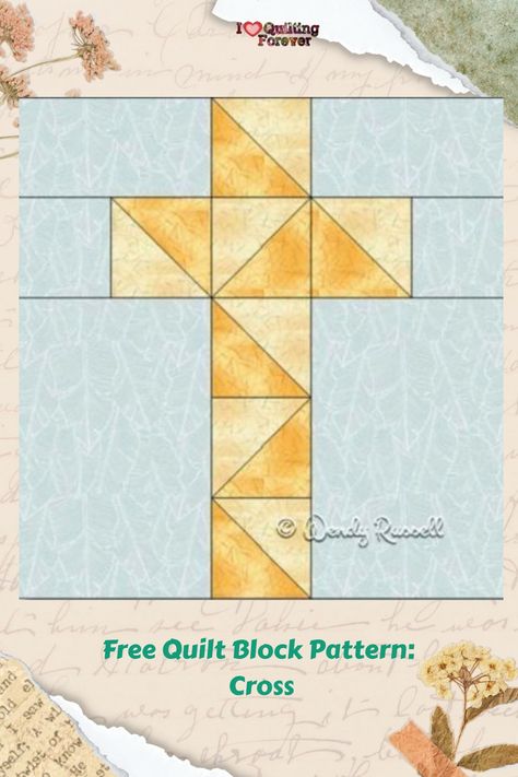 Free Quilt Block Pattern Cross Biblical Quilt Blocks Free Pattern, Bible Verse Quilt, 12x12 Quilt Block Patterns, Gods Eye Quilt Block, Church Quilt Block Pattern, Bible Quilt Blocks Patterns, Religious Quilt Patterns, 15 Inch Quilt Blocks Patterns Free, Angel Quilt Blocks Free Pattern