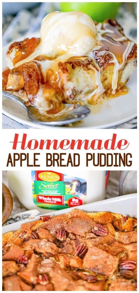 Indulge in the cozy, nostalgic flavors of our Old Fashioned Easy Apple Bread Pudding Recipe. This delectable treat combines the heartiness of baked bread with the sweetness of caramel-tossed abundant apples for an absolutely irresistible dessert. Perfect for family gatherings, or just to reward yourself after a long day. Jump into the sweet allure of this timeless pudding today! Apple Cinnamon Bread Pudding, Apple Bread Pudding Easy, Caramel Apple Bread Pudding, Caramel Apple Bread, Apple Bread Pudding Recipe, Apple Bread Pudding, Best Apples For Baking, Bread Pudding Easy, Bread Pudding With Apples