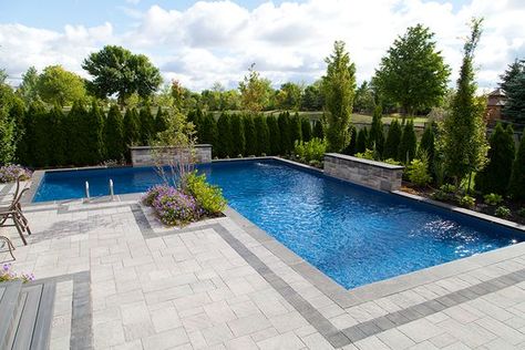 140 Must-See Pinterest Swimming Pool Design Ideas and Tips Moderne Pools, Pool Design Ideas, Pools Backyard Inground, Backyard Designs, Family Pool, Backyard Renovations, Backyard Pool Landscaping, Modern Pools, Casa Exterior