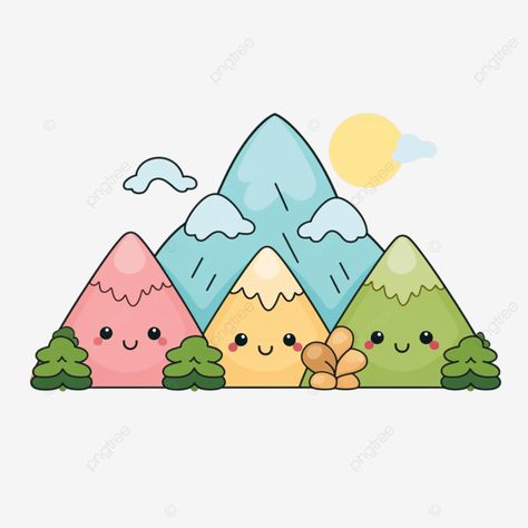 cute cartoon mountain green yellow and pink collection child sticker png Mountain Cartoon, Mountain Stickers, Cartoon Mountain, Sticker Png, Pink Collection, Sketchbook Ideas, Yellow And Pink, Wallpaper Design, Design Background