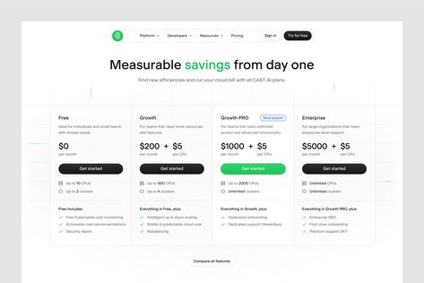 Arvydas Gečas on X: "Here's one from the archives: a pricing table exploration I did a while back for @cast_ai https://t.co/I41kfUkw8D" / X Pricing Web Design, Ux Components, Price Table, Price Page, Pricing Table, Webdesign Inspiration, 광고 디자인, Graphic Design Flyer, Webpage Design