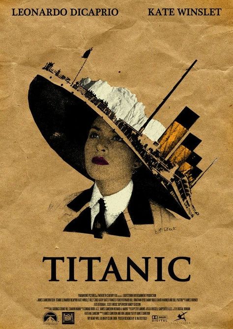 Titanic Movie Poster, Vintage Films, الفن الرقمي, Poster Halloween, Titanic Movie, Images Disney, I Love Cinema, Movie Posters Design, Cinema Posters