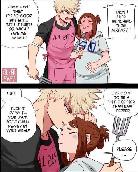 Bakugou Family, Bnha Comic, Bakugou And Uraraka, Anime Pregnant, Anime Bebe, Bakugou Manga, My Hero Academia 2, Some Jokes, My Hero Academia Shouto