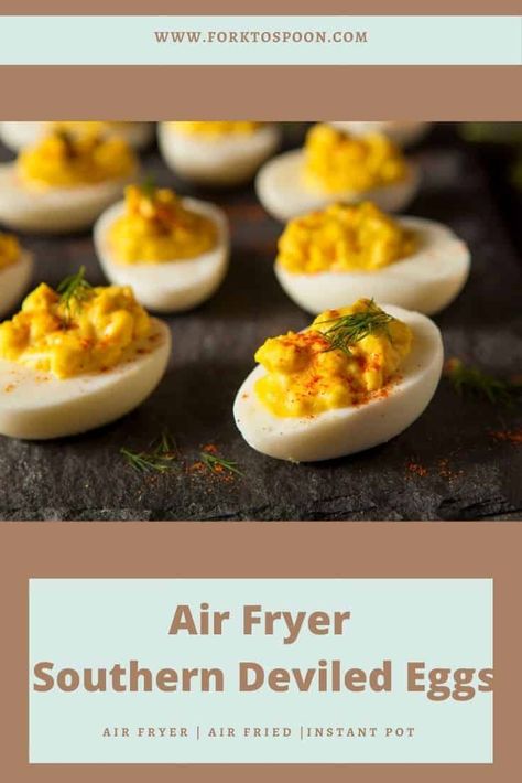 AIR FRYER SOUTHERN DEVILED EGGS Deviled Eggs In Air Fryer, Air Fryer Deviled Eggs Recipe, Air Fry Deviled Eggs, Fried Deviled Eggs Air Fryer, Air Fried Deviled Eggs, Air Fryer Deviled Eggs, Deviled Eggs Air Fryer, Egg Air Fryer, Deviled Eggs Keto