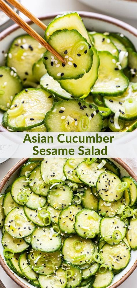 Chicago Recipes, Nyt Recipes, Recipe Runner, Sesame Salad, Asian Side Dishes, Cucumber Avocado Salad, Asian Cucumber Salad, Avocado Salad Recipes, Healthy Side Dish