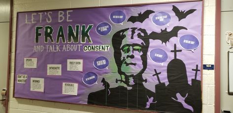 RA consent bulletin board Creative Ra Bulletin Boards, Consent Bulletin Board, Identity Bulletin Board Ra, Halloween Program Ideas Ra, Ghost Ra Bulletin Board, Ra October Bulletin Boards, Consent Ra Bulletin Board, Consent Bulletin Board Ra, Halloween Ra Bulletin Boards