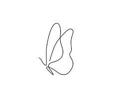 Butterfly Line Drawing, Line Drawing Images, Simple Line Tattoo, Butterfly Line Art, Simple Butterfly Tattoo, Meaningful Paintings, Cute Easy Paintings, Simple Line Drawing, Eagle Tattoos