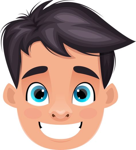 Little kid face expression clipart design illustration