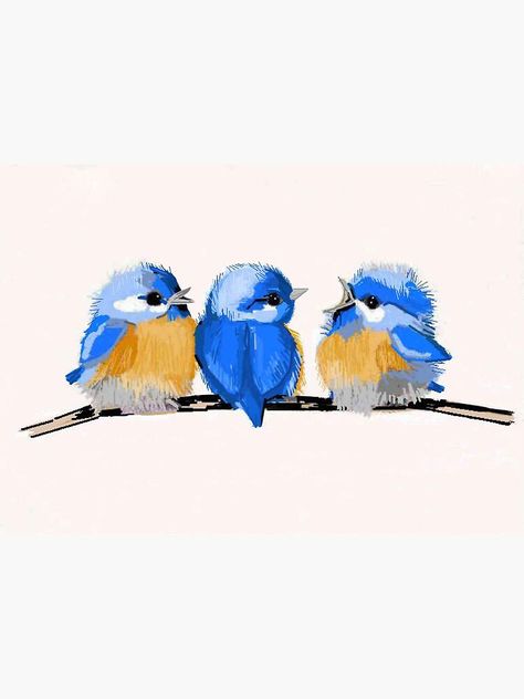 Bluebird Watercolor, Blue Bird Of Happiness, Hand Painted Birdhouses, Blue Bird Art, Tattoo Mini, Learn Watercolor Painting, Bird Houses Painted, Diy Watercolor Painting, Bird Tattoo