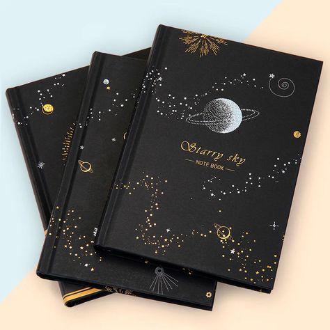 Starry Sky Black Paper Notebook | Kawaii Pen Shop Croquis, Metallic Markers, Notebook Sketches, Stationery Obsession, Notebook Cover Design, Kawaii Pens, Sky Black, Paper Notebook, Pen Shop