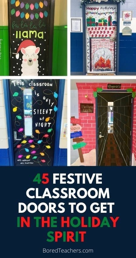 45 Festive Classroom Doors to Get in The Holiday Spirit Door Decorating Contest Ideas, Holiday Classroom Doors, Classroom Door Decorations, Teacher Door Decorations, Door Decorations Classroom Christmas, Classroom Christmas Decorations, Holiday Door Decorations, Contest Ideas, Diy Christmas Door