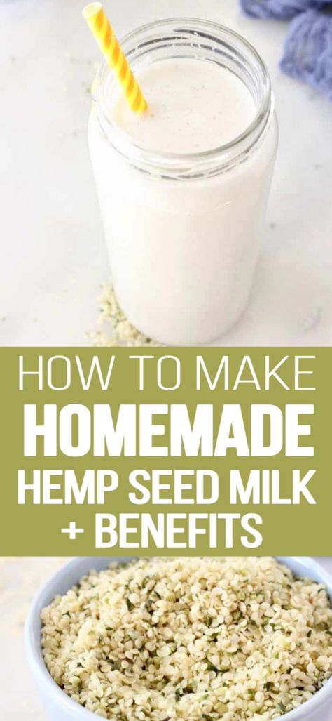 Hemp Milk Recipes, Hemp Seed Benefits, Hemp Seed Recipes, Hemp Seed Milk, Milk Benefits, Almond Milk Recipes, Hemp Milk, You Perfect, Delicious Drink Recipes