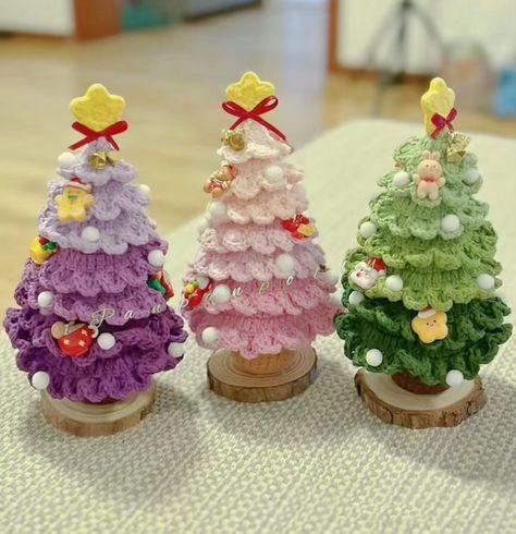 Crochet Christmas Tree, Christmas Tree Diy, Giving Gifts, The Giver, Xmas Decor, Crochet Christmas, Holiday Tree, Handmade Shop, Christmas Decoration