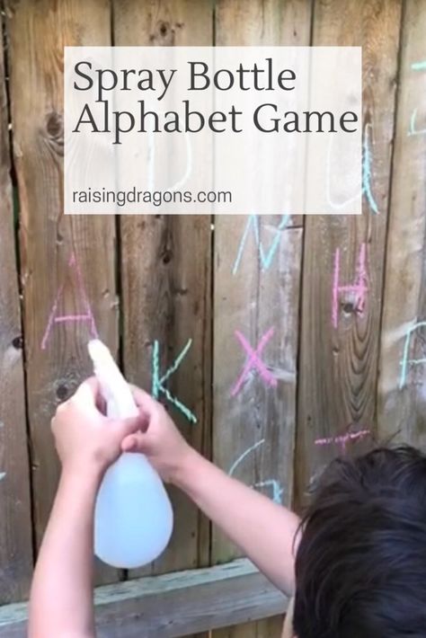 Preschool Outdoor Activities, Outdoor Learning Activities, Alphabet Game, Fine Motor Activities For Kids, Water Games For Kids, Letters Of The Alphabet, Alphabet Games, Fine Motor Skills Activities, Motor Skills Activities