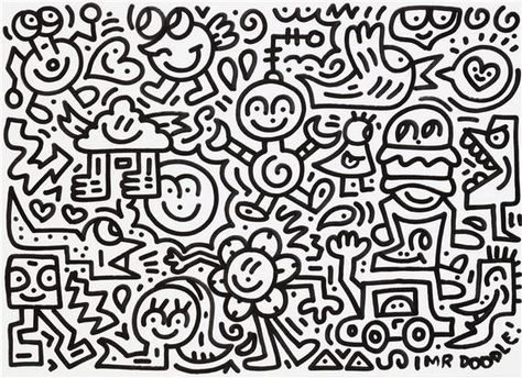 Artwork by Mr. Doodle, Untitled, Made of marker on paper Pen Line Art Doodles, Mr Doodle Art, Room Doodle, Doodle Mural, Doodle Art Ideas, Doodle Typography, Doodle Collage, Mr Doodle, T Shirt Stencils