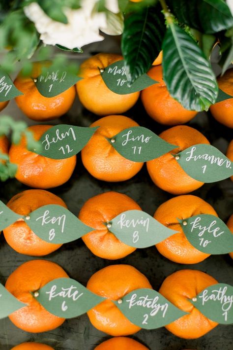 Citrus Decor, Newport Beach Wedding, Beach Wedding Planning, Deco Fruit, Fruit Wedding, Citrus Wedding, Orange Party, Newport Wedding, Orange Citrus