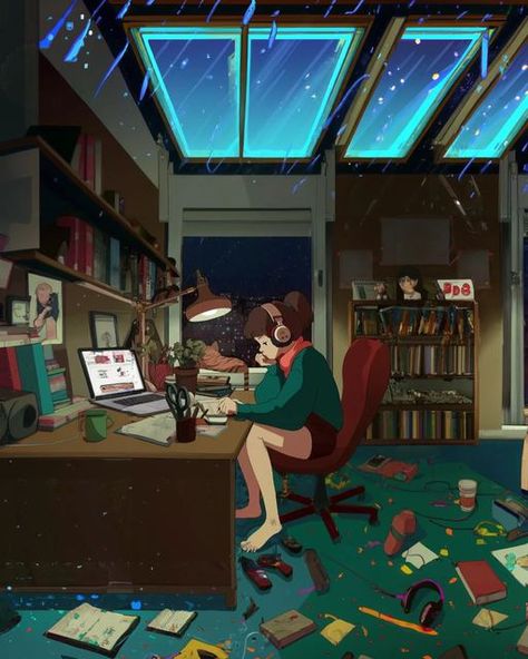 Lofi Girl Wallpaper, Lofi Girl Aesthetic, Lofi Pictures, Ghost Reference, Lofi Coffee, Lofi Background, Youtuber Life, Lo-fi Wallpaper, Egirl Room