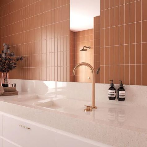 Terracotta Backsplash, Red Subway Tile, Terracotta Bathroom, Traditional Backsplash, 3d Wall Tiles, Costa Nova, Ceramic Subway Tile, Black Tiles, Subway Tiles