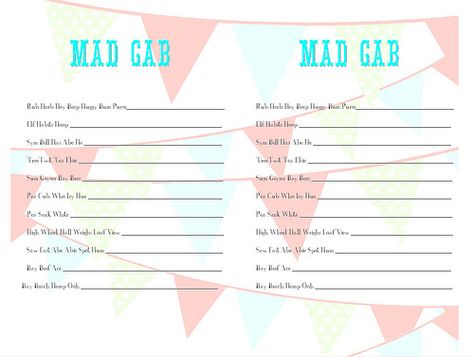 Mad Gab 2 | Flickr - Photo Sharing! Mad Gab, Lisa Baby, Hens Party, Shower Bebe, Baby Shower Planning, Baby Shower Fun, Baby Shower Game, Baby Wedding, Baby Sprinkle